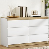 6 Chest of Drawers Artiss Tallboy Cabinet - LIOR White