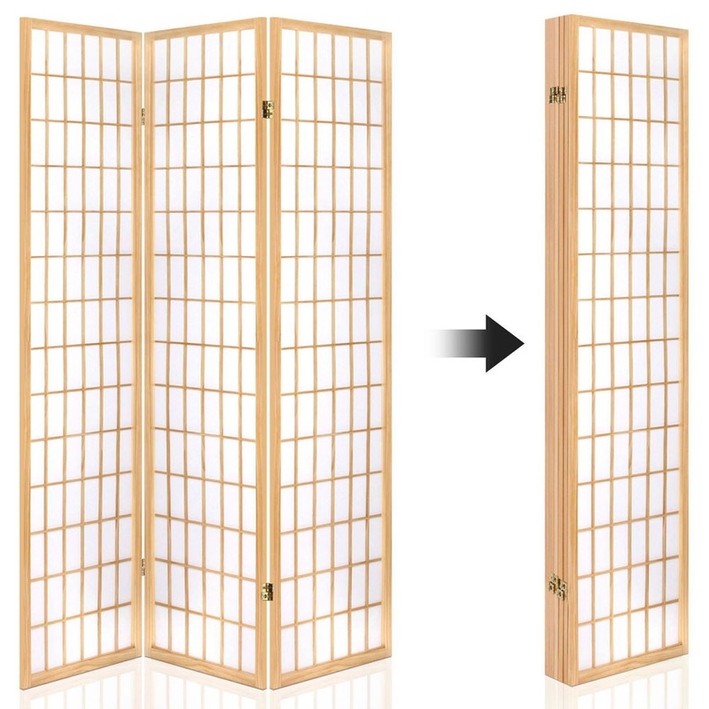 Buy Artiss 6 Panel Room Divider Screen 261x179cm Natural MyDeal