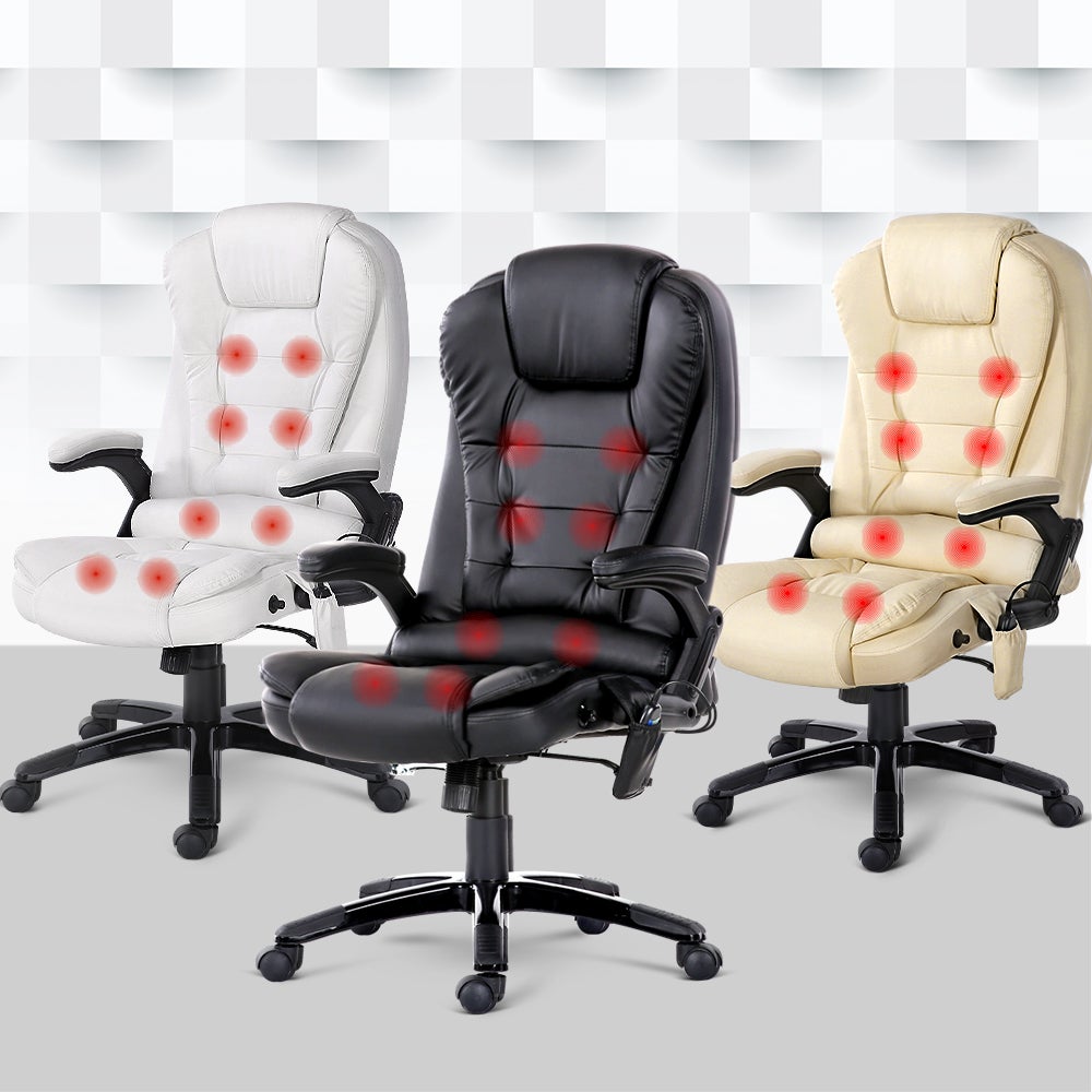 Artiss 8 Point Massage Office Chair Pamu Executive Computer Chair Heated Gaming Chair
