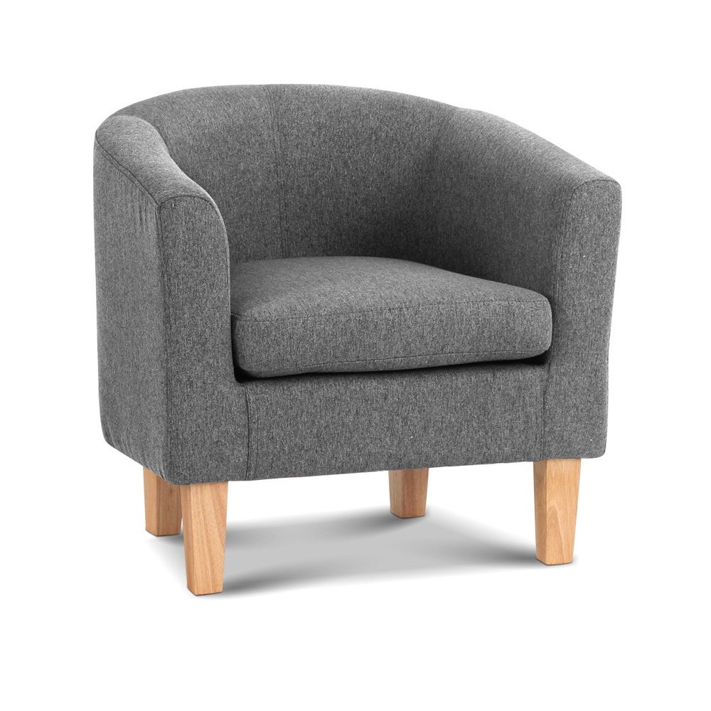 Artiss Armchair Accent Chair Fabric - Grey