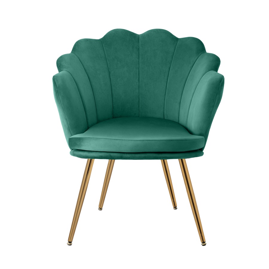 1x Artiss Armchair Velvet Green Callista