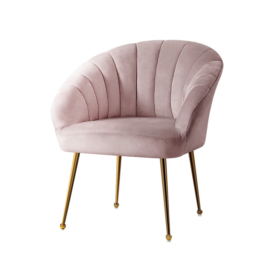 1 Seater Artiss Velvet Armchair Pink