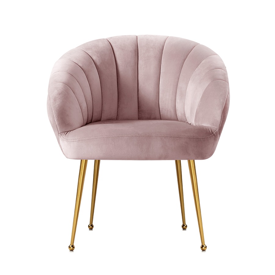 1 Seater Artiss Velvet Armchair Pink