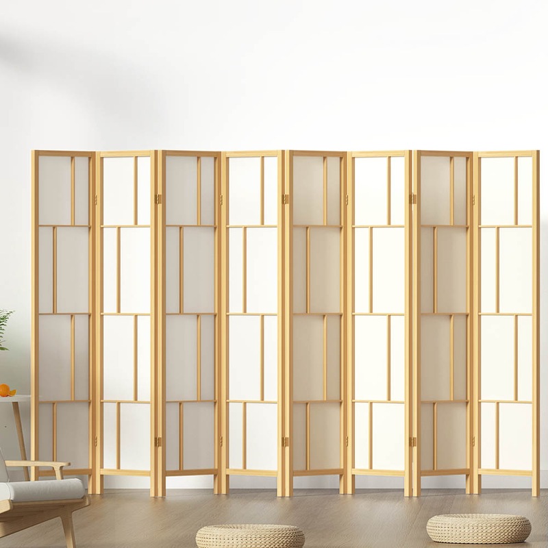 Buy Artiss Room Divider Screen 8 Panel Foldable Wooden Divider Ashton