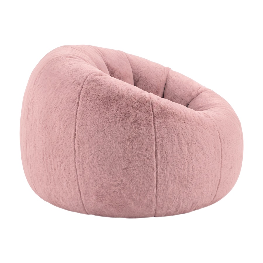Artiss Bean Bag Chair Cover Faux Fur No Filler Washable Lazy Sofa Cover Pink