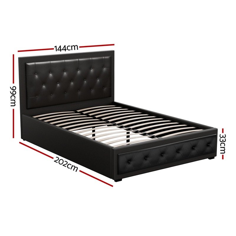 Buy Artiss Bed Frame King Single Size/Double/Queen/King Gas Lift Black