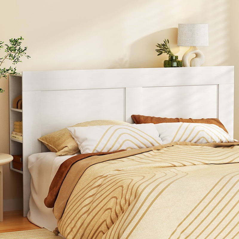 Buy Artiss Bed Head King Size with Shelves CABI White MyDeal