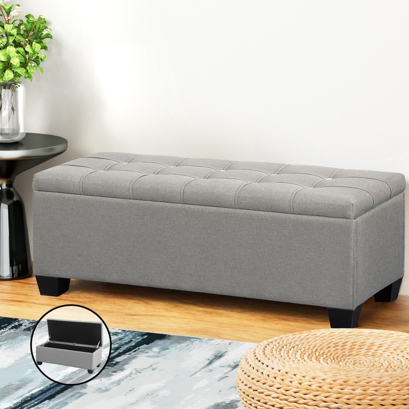 Buy Artiss Storage Ottoman Footstool Blanket Box Foot Stool Bench Toy