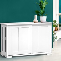 99x63cm Artiss Buffet Sideboard Sliding Doors - SERA White