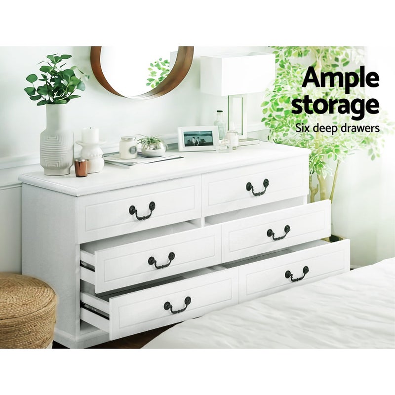 Artiss Chest Of Drawers Dresser Table, Ikea Lowboy Dresser With Mirror