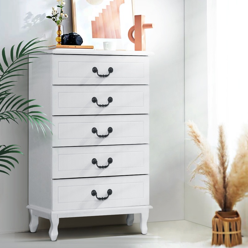 Artiss Chest of Drawers Tallboy Dresser 5 Drawers Storage