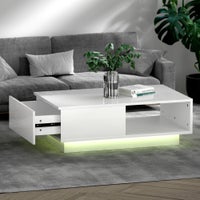 Aura Round Wood Coffee Table White