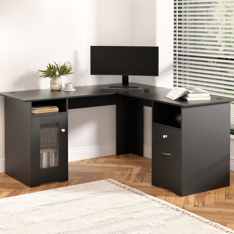Artiss Computer Desk L-shaped Corner Home Office Study Desks Table with Storage