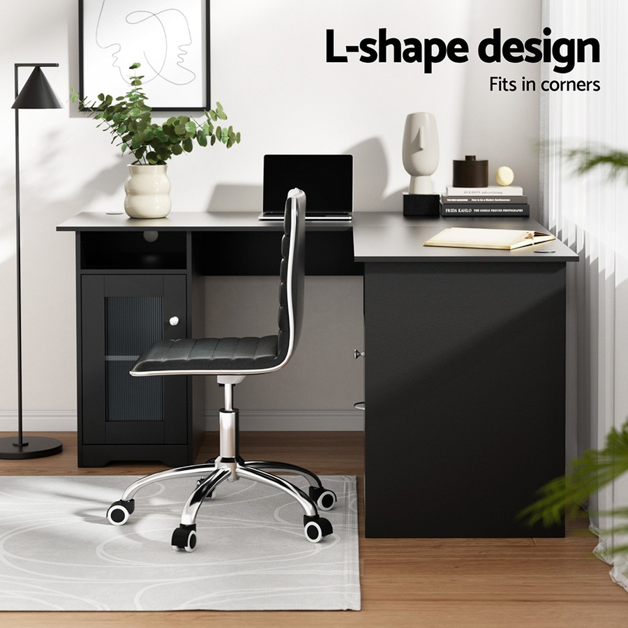 Artiss Computer Desk L-shaped Corner Home Office Study Desks Table with Storage