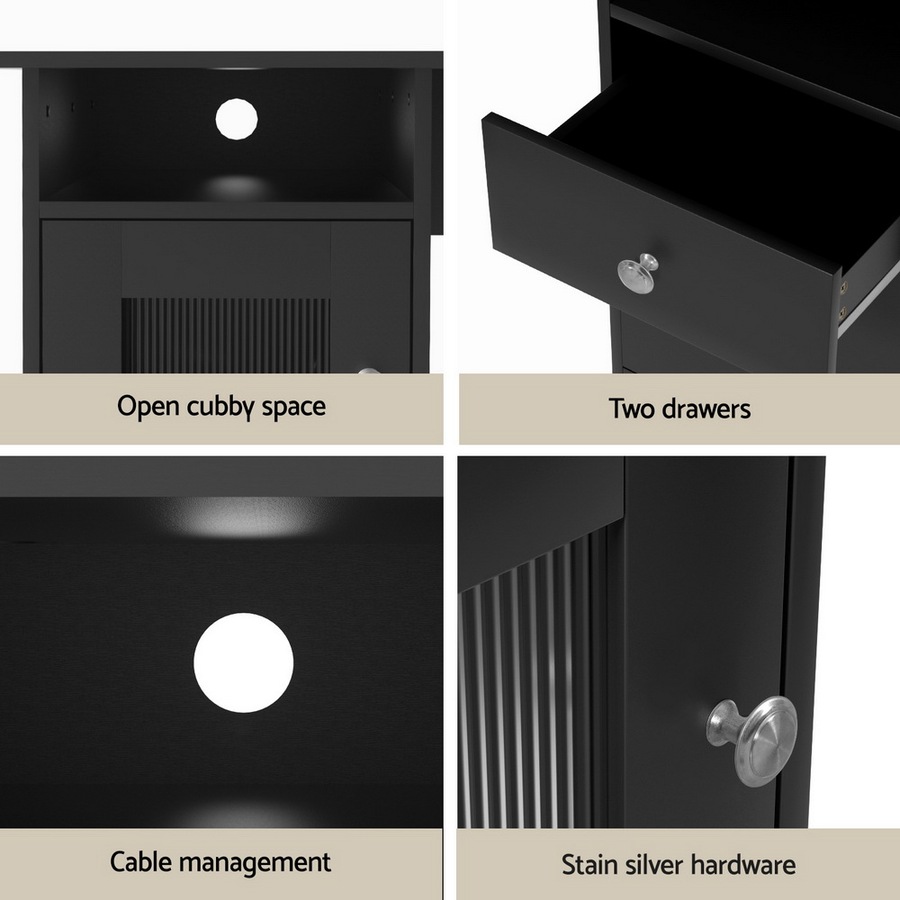 Artiss Computer Desk L-shaped Corner Home Office Study Desks Table with Storage