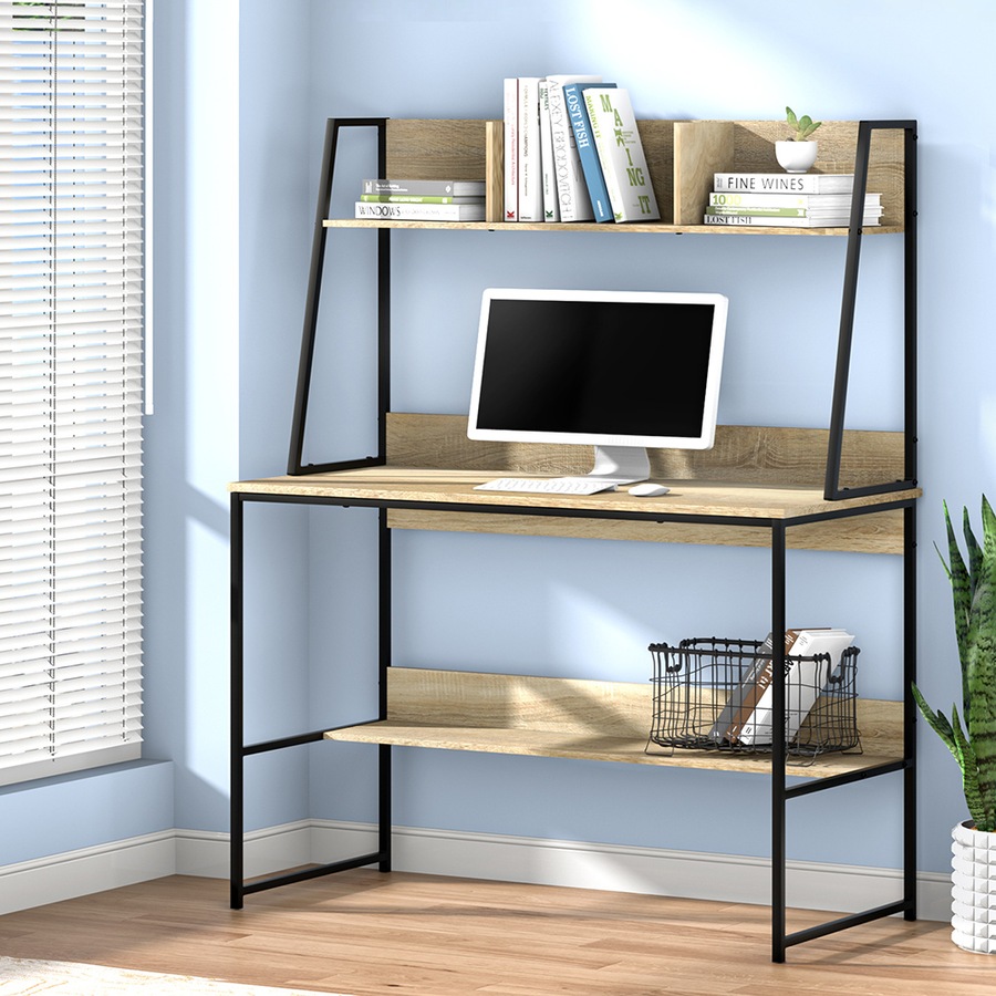Artiss Computer Desk 100cm Home Office Desks Bookshelf Storage