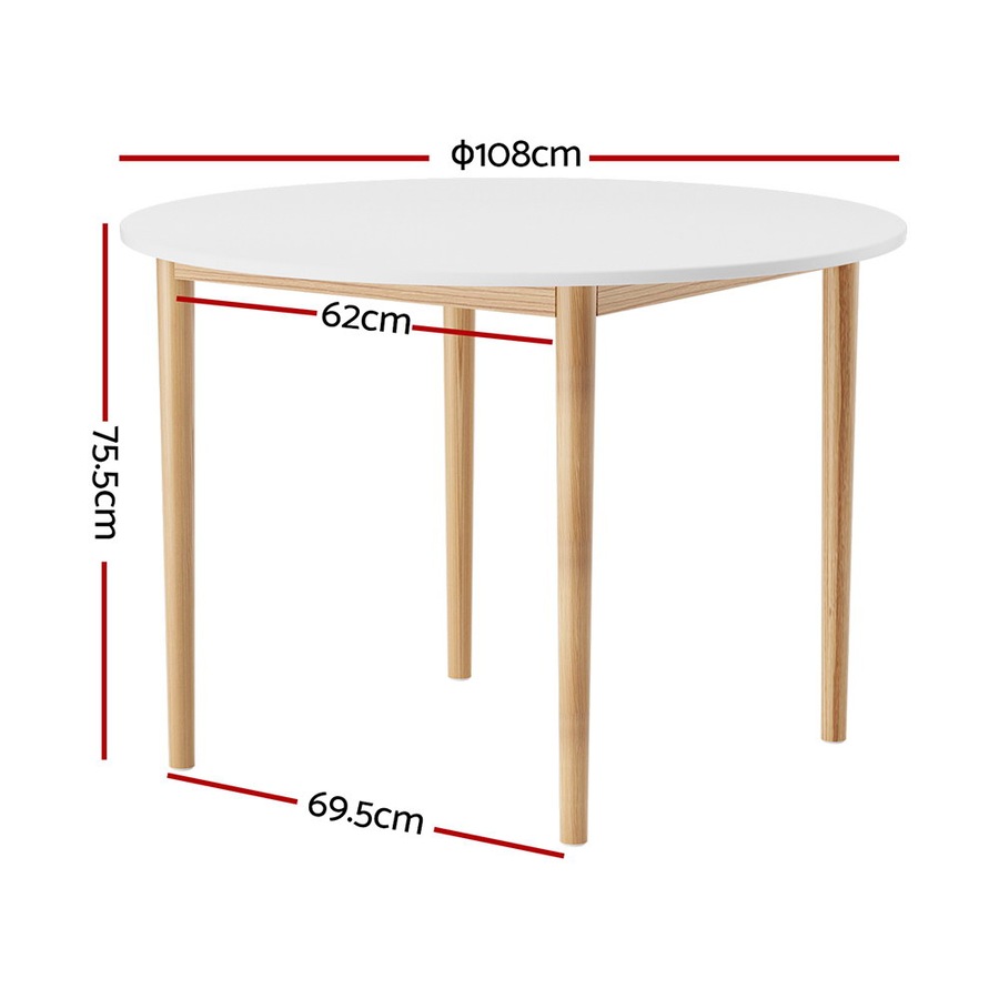 1.08M Artiss Dining Table Round White