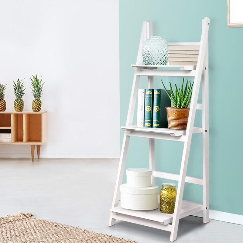 Featured image of post Ladder Shelf White And Wood : Their lightweight frame and compact design turn that forgotten, old corner into a functional and aesthetic.