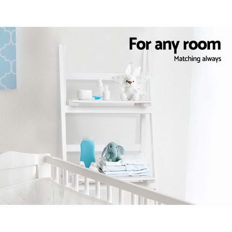 Featured image of post Ladder Shelf White And Wood : Their lightweight frame and compact design turn that forgotten, old corner into a functional and aesthetic.