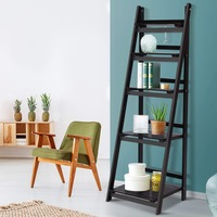 1x Artiss Bookshelf 5 Tiers Corner Ladder