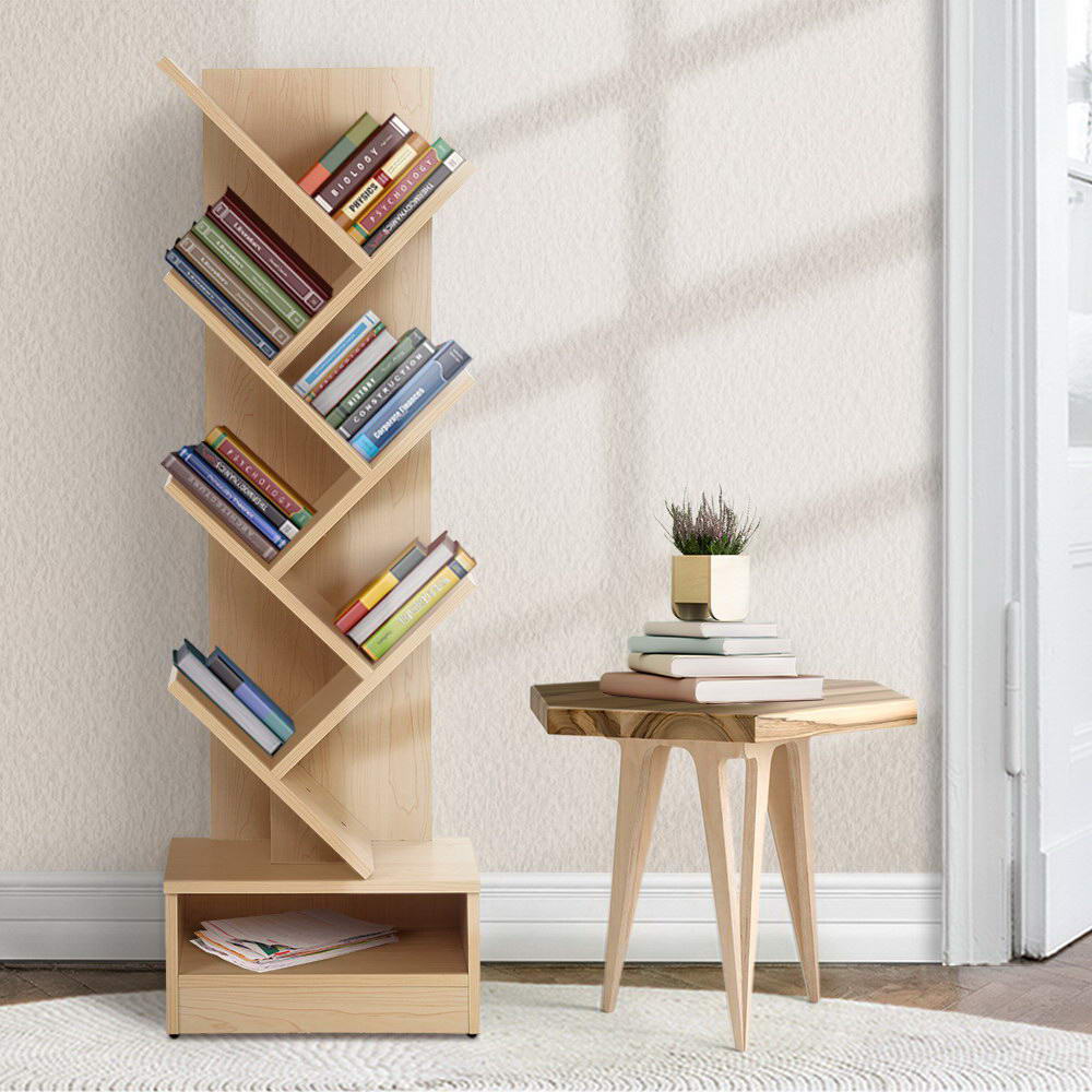 Artiss Bookshelf Display Shelf 7/9-Shelf Tree Book Storage Rack Bookcase