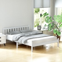 Artiss Double Bed Frame Platform Wooden Timber Frames Beds Base with 6 Wood Legs