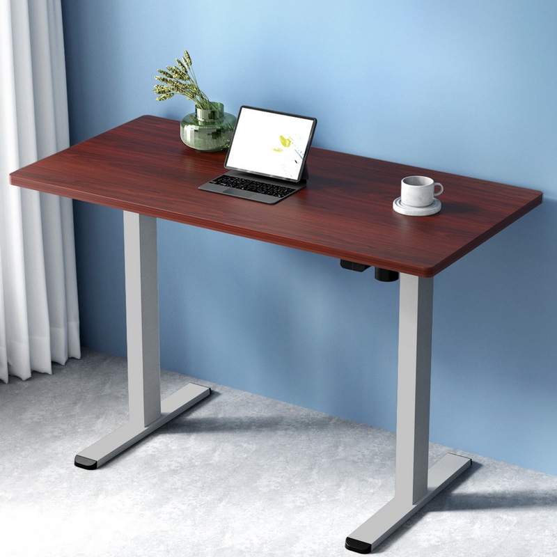 Buy Artiss Standing Desk Motorised 120CM Walnut MyDeal