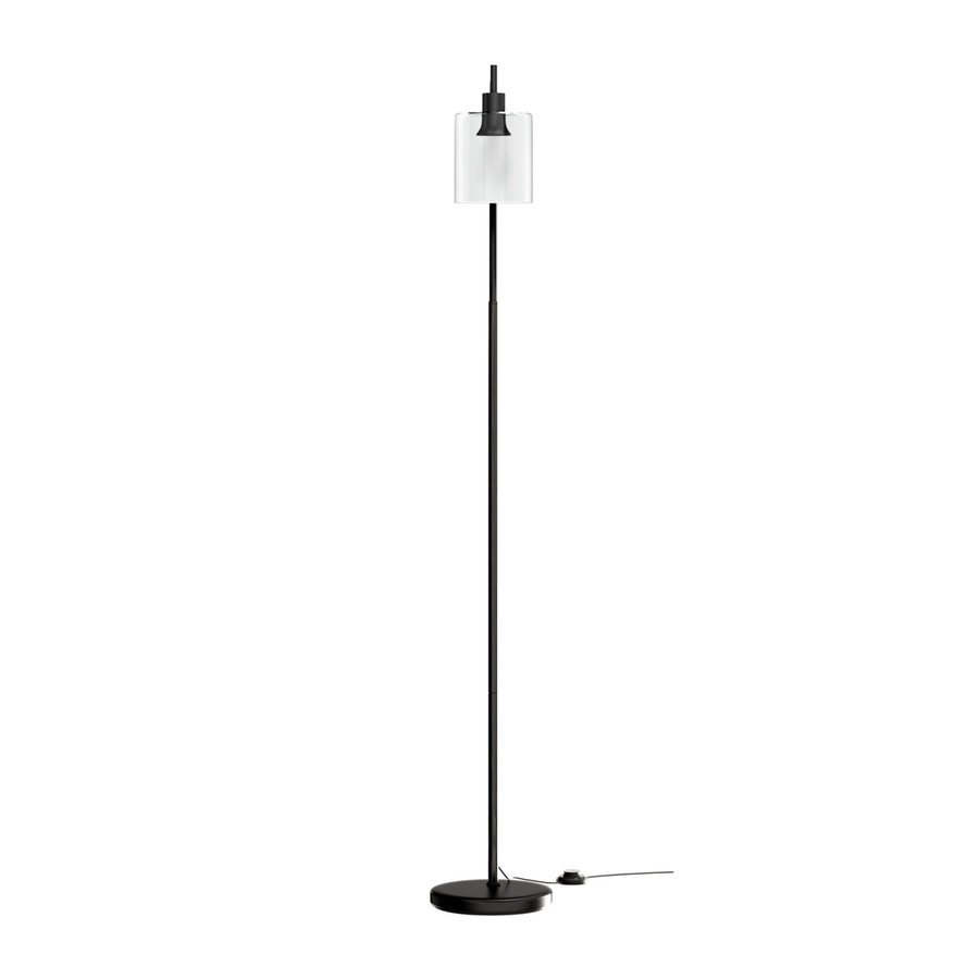 161cm Artiss Floor Lamp Light Stand Modern Home Living Room Office Reading Glass Shade Black