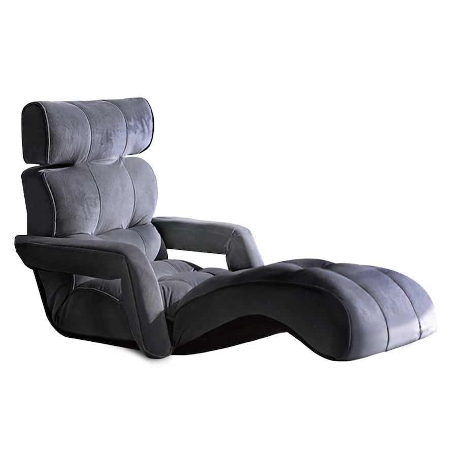 Artiss Floor Sofa Bed Lounge Chair Foldabel Fabric Recliner Chair Charcoal