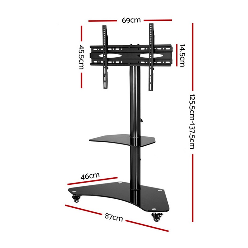 Artiss TV Stand Mobile Flat Screen TV stands with Swivel Mount Bracket