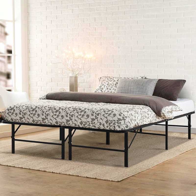 Buy Artiss Folding Bed Frame Metal Base - Double - MyDeal