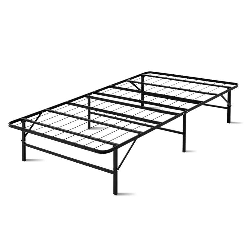 Buy Artiss Folding Bed Frame King Single Size Metal Bed Base MyDeal