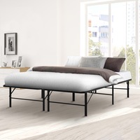 Artiss Folding Bed Frame Metal Bed Base Single King Single Double Queen - Black