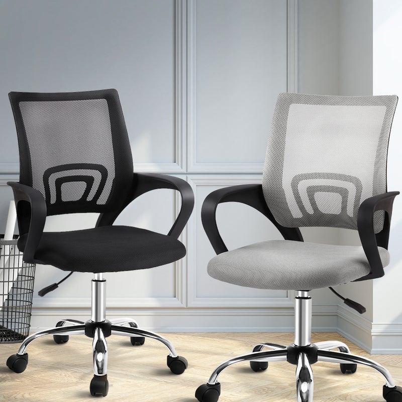 Artiss Mesh Office Chair Black Grey - Show Home Sales