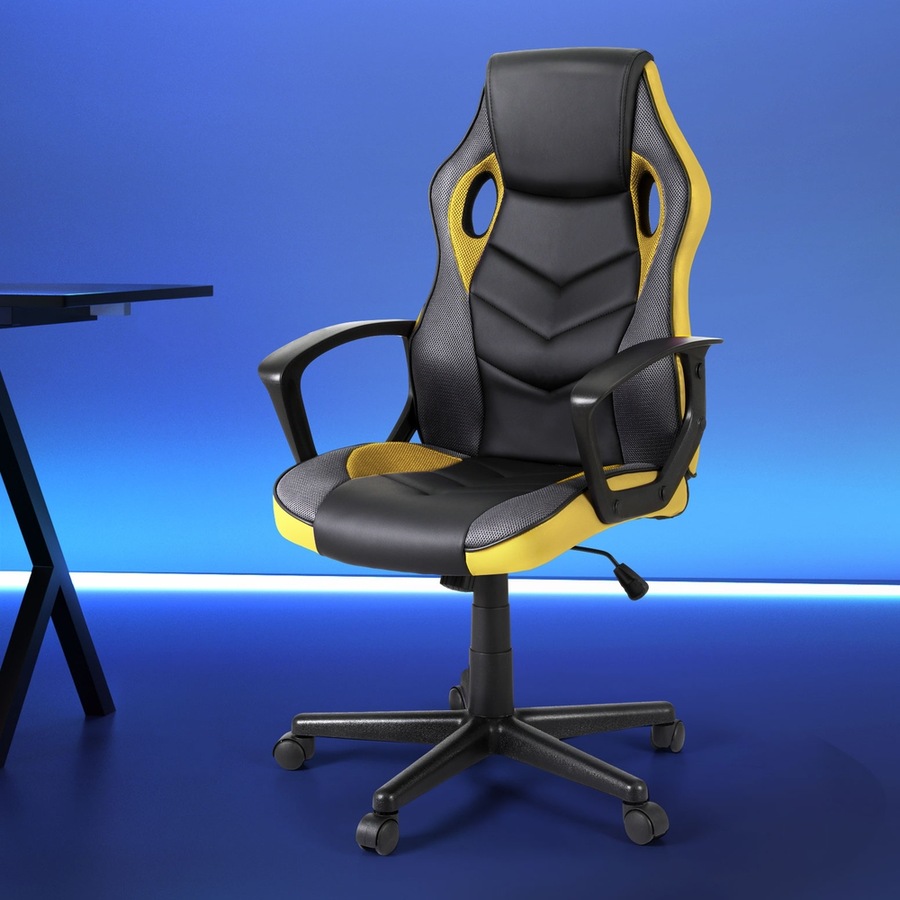 Artiss Gaming Office Chair Computer Racing Chairs High Back Yellow