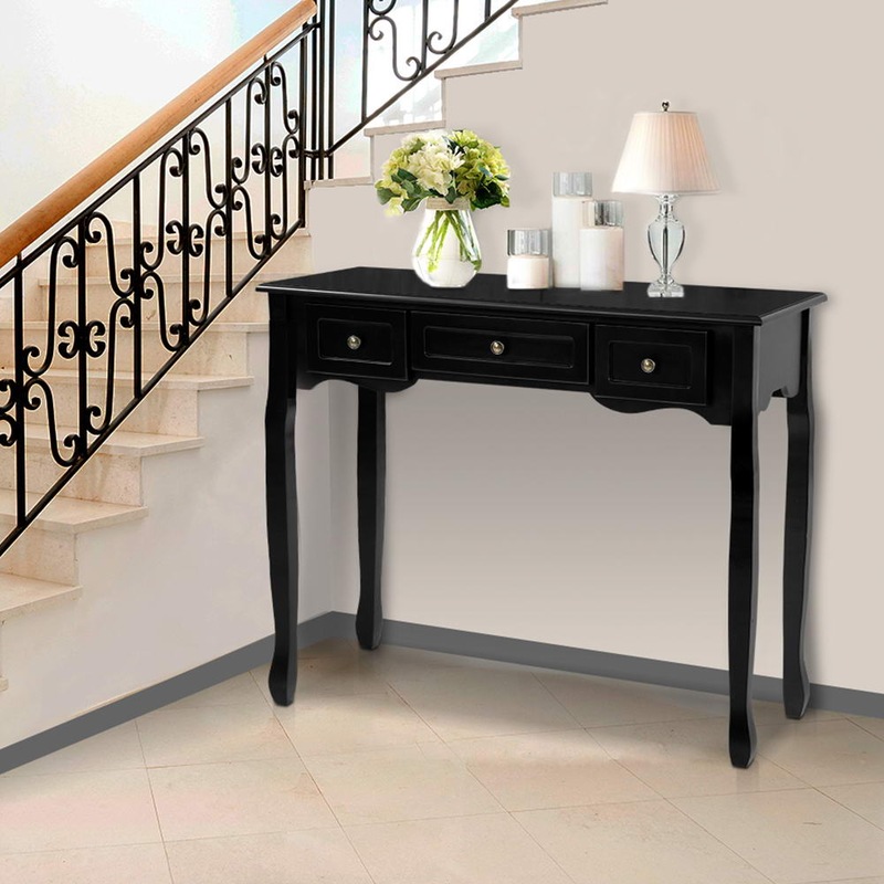 Artiss Console Table Side Table Hall Table French Black Table Show