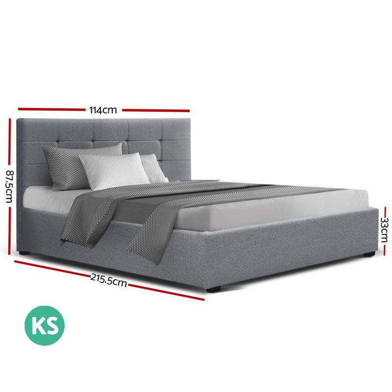 King Single Size Gas Lift Bed Frame, 2 215 4 King Size Bed Frame