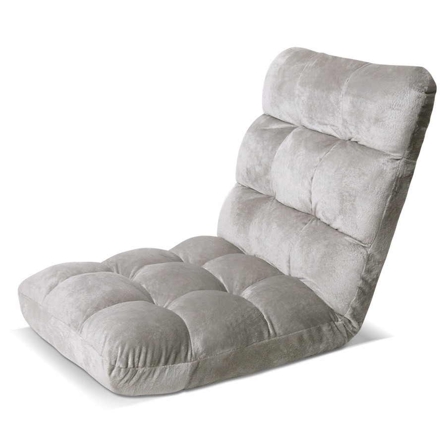 Artiss Sofa Bed Single Floor Cushion Lounge Recliner Chair Lounger Living Room Bedroom Furniture Grey