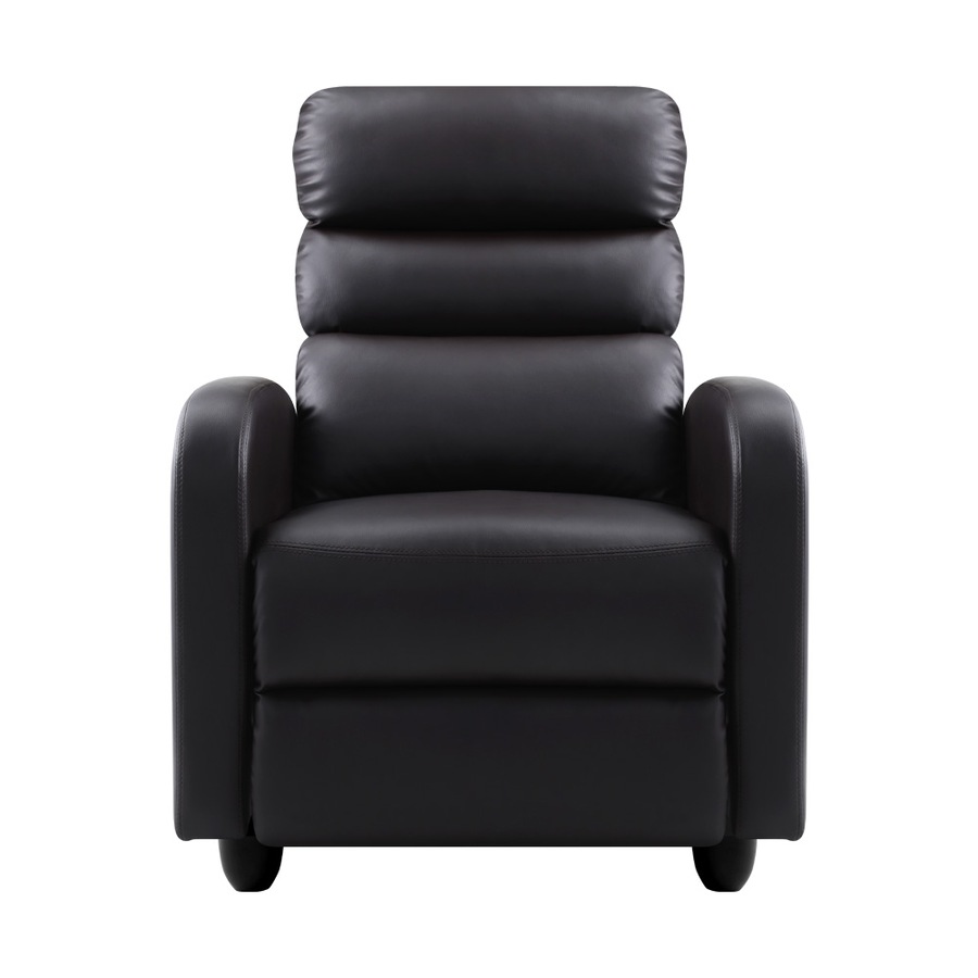 Artiss Recliner Chair Leather Lounge Sofa Armchair Home Furniture Office Brown