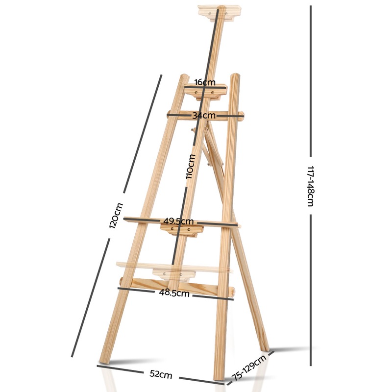 Buy Artiss Easel Pine Wood Art Display Painting Shop Tripod Stand