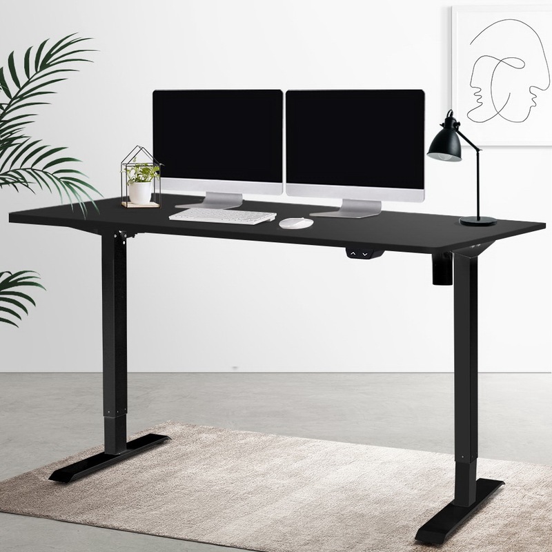 Buy Artiss Standing Desk Electric Sit Stand Up Desks Black & Black 140cm MyDeal