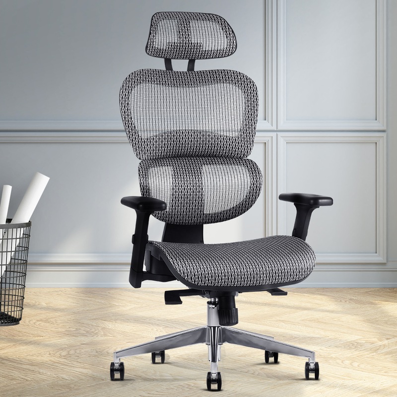 Buy Artiss Ergonomic Office Chair Computer Desk Chairs Grey - MyDeal