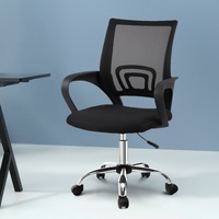 1x Artiss Mesh Office Chair Black