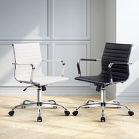 1 Artiss Conference Office Chair Leather Computer Chairs
