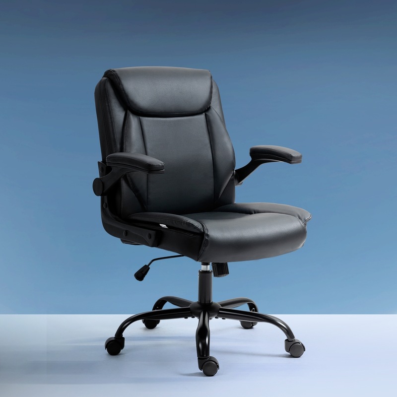 Buy Artiss Executive Office Chair Mid Back Black MyDeal
