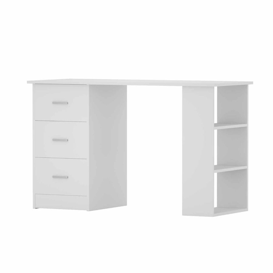 Artiss Computer Desk Home Office Desks Drawer Shelf Cabinet White