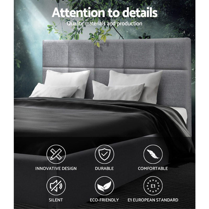 Buy Artiss Queen Size Bed Frame Base Mattress Platform Fabric Wooden