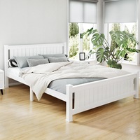Artiss Queen Bed Frame Platform Wooden Timber Frames Beds Base with Reinforced Bracket Support