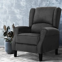 1x Artiss Recliner Chair Lounge Sofa Charcoal