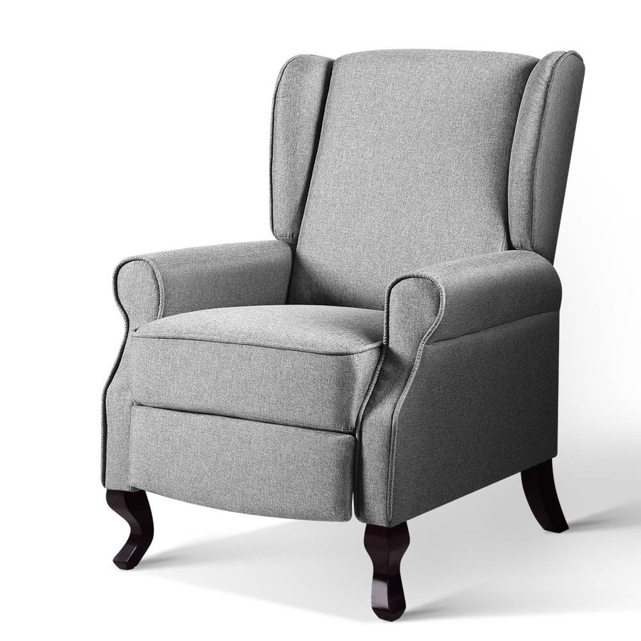 Artiss Recliner Chair Grey Fabric Lounge Sofa Armchair Home Furniture